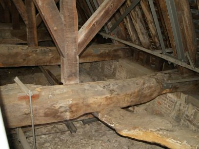 Beverley Minster: The oak beams supporting the roof of the nave