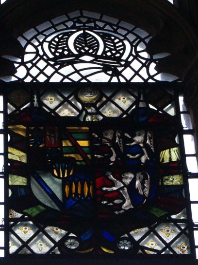 Some fragments of medieval stained glass in Beverley Minster