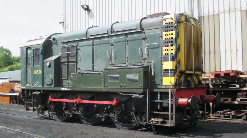 Class 08 diesel shunter 08556 Grosmont shed NYMR