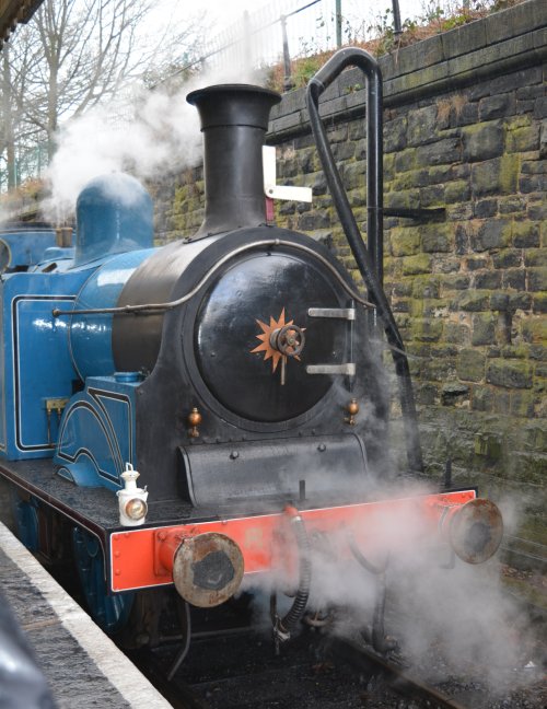 front profile of steam locomotive BR 55189 LMS 15189 CR 410 Tank engine Caledonian Railway Class 439 (2P)