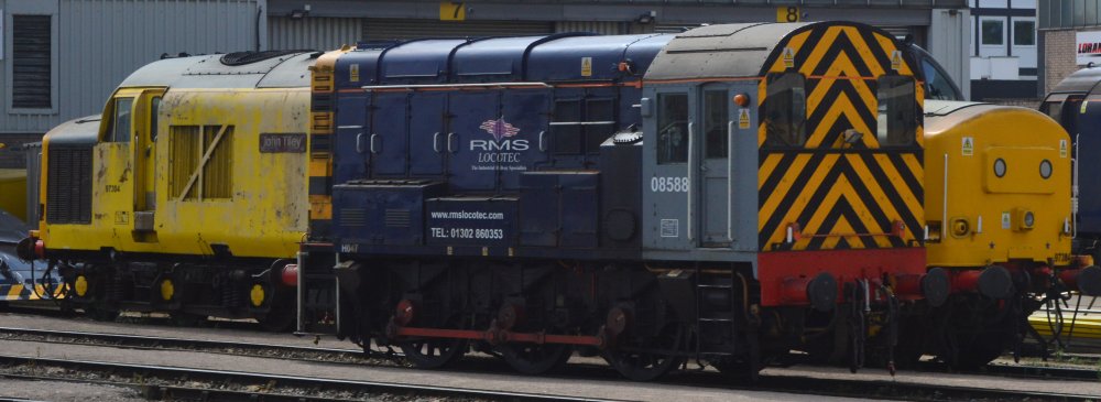 Class 08 diesel shunter locomotive 08588, Derby