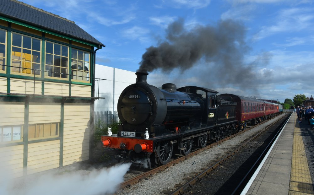 65894 passenger train at Leeming Bar Wensleydale Railway, North Yorkshire
