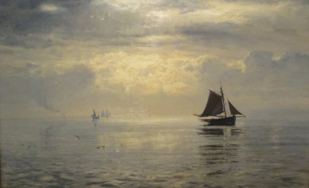 Calm before a storm oil painting by Henry Moore 1831-1895 York Art Gallery
