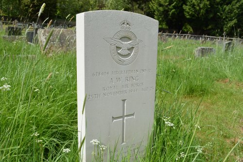 Commonwealth War Graves of  Aircraftman A. W. RING 2nd Class Royal Air Force 25th November 1944 Age 2 graveyard St Gregory Minster, Kirkdale, North Yorkshire, England