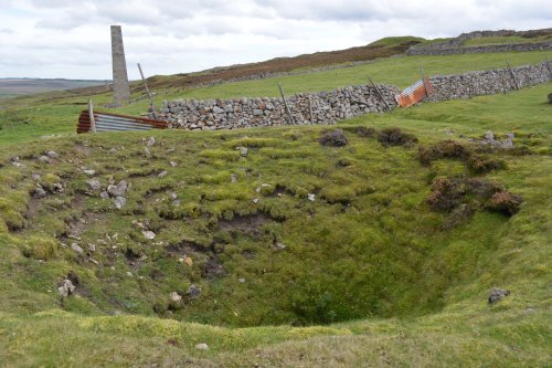 an old lead mining shaft at Hurst