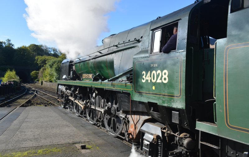 34028 EDDYSTONE at Grosmont  (NYMR steam gala Autumn 2024) 34028 EDDYSTONE West Country Class Southern Region