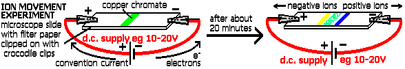 A simple experiment to show the movement of coloured ions (c) doc b