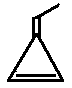 structural skeletal formula of 3-ethylidenecyclopropene isomer of molecular formula C5H6
