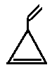 structural skeletal formula of 3-ethylidenecyclopropene isomer of molecular formula C5H6