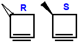 structural skeletal formula of 3-methylcyclobutyne R/S stereoisomers enantiomers isomer of molecular formula C5H6