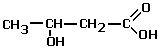 structural formula of 3-hydroxybutanoic acid