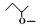 skeletal formula of 2-methoxybutane (sec-butyl methyl ether)