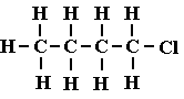 displayed formula of 1-chlorobutane isomer of molecular formula C4H9Cl