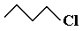 skeletal formula of 1-chlorobutane isomer of molecular formula C4H9Cl