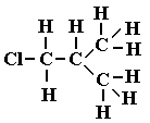 displayed formula of 1-chloro-2-methylpropane isomer of formula C4H9Cl