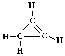 displayed formula of cyclopropene isomer of molecular formula C3H4